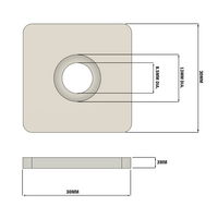 60-200-5 MODULAR SOLUTIONS ALUMINUM END CAP 30MM X 30MM
